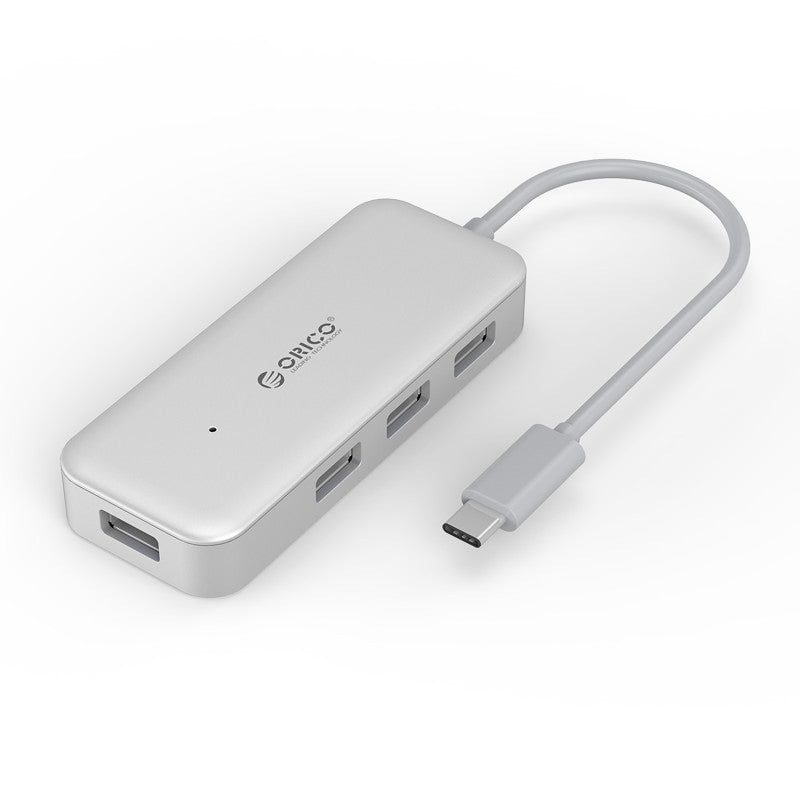 ORICO 4-Port USB 3.0 Type-C Desktop Hub with 5Gbps Transfer Speed, 4x USB-A 3.0 Ports for PC Computer Laptop Tablet | TC4U-U3