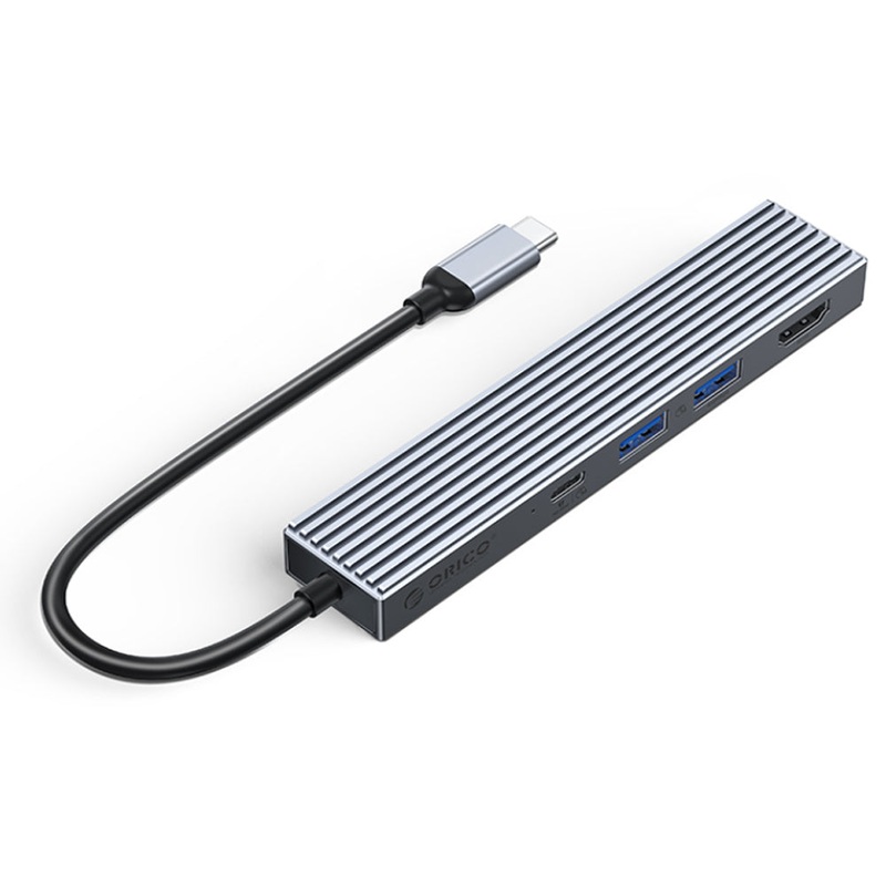ORICO USB 3.2 Gen 2 Type C Hub Adapter with 100W PD Fast Charging & HDMI 4K/60Hz Video Output for PCs, MacBook, Computer Desktops & Laptops (Windows, macOS, Linux) | USB Hub Extension Docking Station | ORICO-EHF