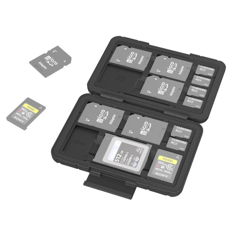 SmallRig 15-Slot Memory Card Case for SD, TF (MicroSD), CFexpress Type A, CF express Type B/XQD Cards – Storage & Organizers | 3192