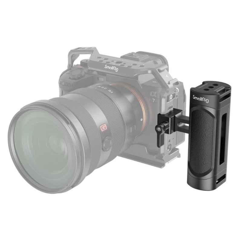 SmallRig Mini NATO Side Handle, Triple 1/4-20 Thread, Cold Shoe Mount and Up to 6kg Max Load Capacity for Camera Cages with Built-in NATO Rails | 4840 | 3813