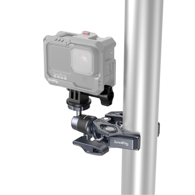 SmallRig Super Clamp with Ball Head Mount, 14-65mm Clamping Range, 3.5kg Load Capacity, Action Camera Mount, 1/4-20 & 3/8-16 Attachment Holes for Photography & Studio Equipment | 4102B