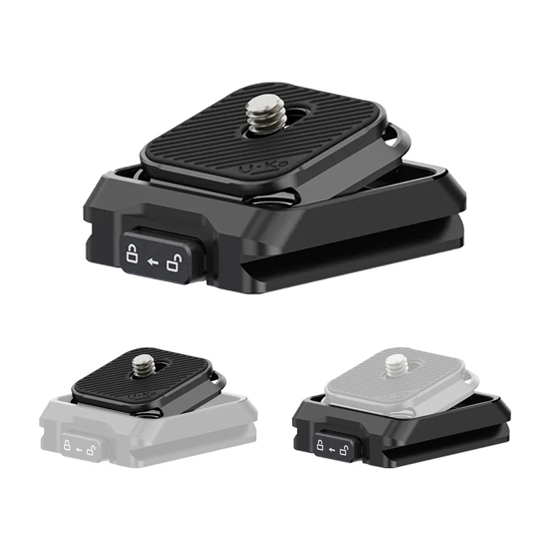 Ulanzi Uka Quick Release Plate & Base Mount with Safety Lock – 20kg Load Capacity for Cameras, Tripods, Monopods, Gimbals, Straps, Grips, and Selfie Sticks | C007 C017 C018
