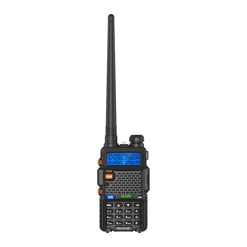 WLN KD-UV-5R Dual Band Walkie Talkie Portable Two Way Radio 5W UHF400 – 520MHz VHF136 – 174MHz UHF Transceiver and Receiver with 128 Channels, 5-10km Stable Talking Range, LED Flashlight with 1200mAh Battery