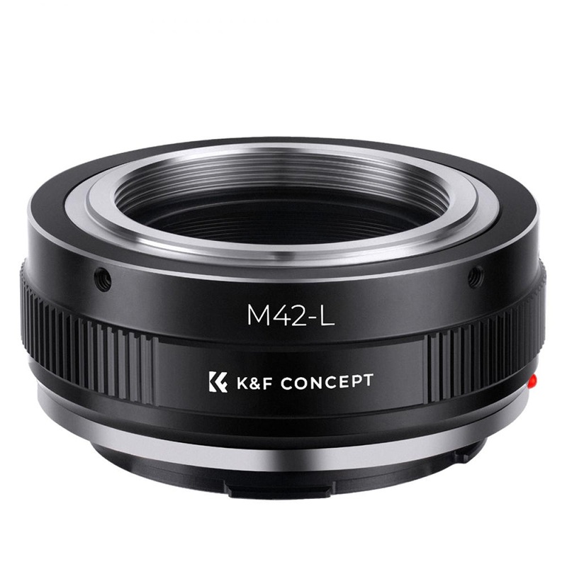 K&F Concept M42-L M42 Mount Lenses to L-Mount Leica T, SL, CL, TL, TL2, SL, SL2, SL2-S & Panasonic Lumix S1, S1R, S1H, S5 Mirrorless Cameras – Lens Adapter Ring Converter | KF06-476