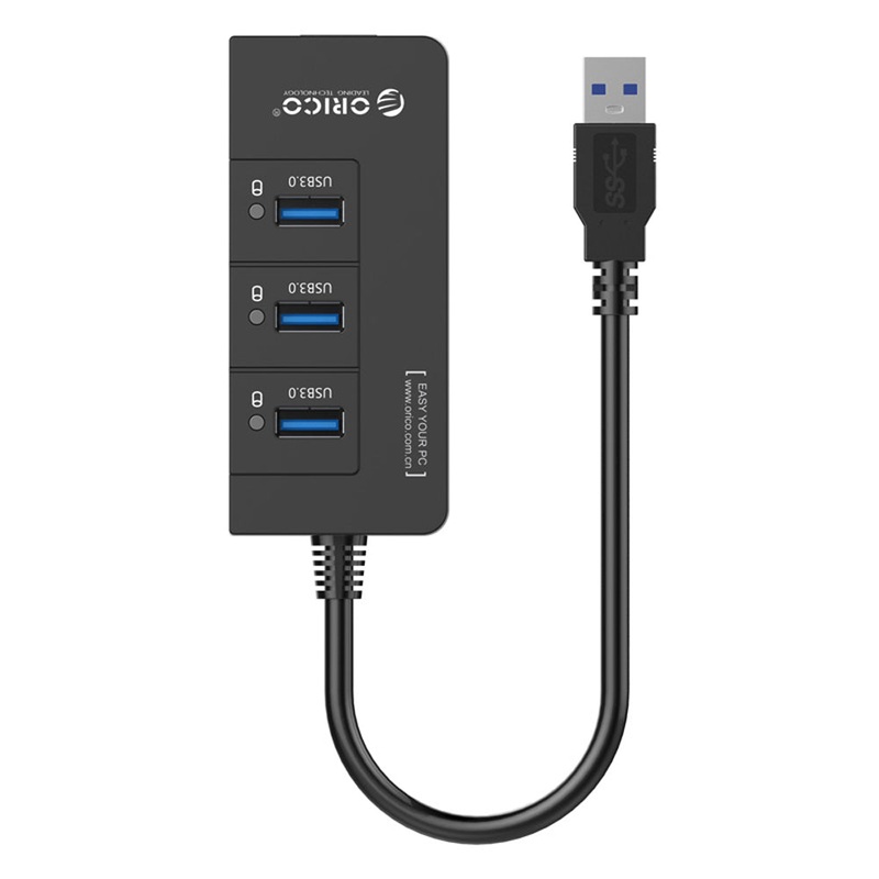 ORICO 3-Port USB 3.0 HUB 5GBPS with Gigabit Ethernet Network Port Adapter for Desktop Computers & Laptops (Windows, MacOS & Linux Support)