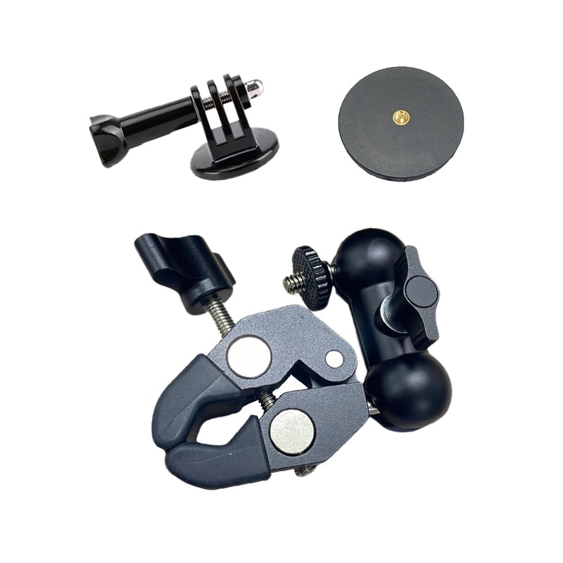 Pxel C-Type Super Clamp Clip Aluminum Alloy 360 Dual Ball Head with Magnetic MagSafe Mount Holder for Smartphones & Magnetic Cases, 1.5 to 5cm Maximum Clamping Range, 7cm Arm Length for Photography, Live & Video Recording | MA1 MA6