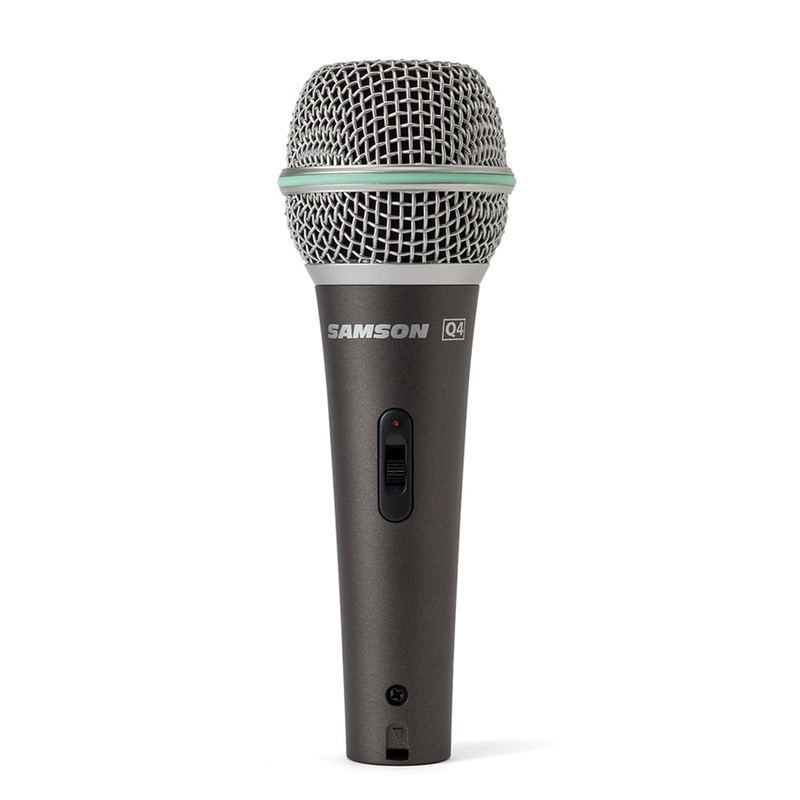 Samson Q4 Professional Dynamic Supercardioid Handheld Microphone with Mic Clip & 18′ XLR Cable for Vocal and Instrument Recording, Studio, Live Performance, Karaoke, with 5Hz to 15kHz Frequency Response, Neodymium Mic Element, Steel Grill
