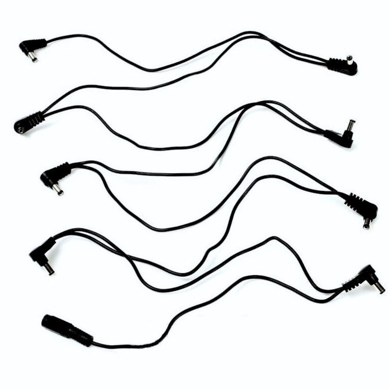 Truetone 1 Spot Pedalboard Multi-Plug Daisy Chain with 8 & 5 Multiple Plugs Cable for Guitars, Effects, Compact, Multiple Effects and Portable Pedalboards | MC5 | MC8