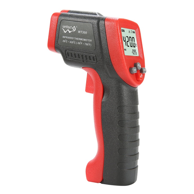 Wintact WT300 Digital Infrared Thermometer with LCD Backlight Display & / Conversion for Temperature Measurement & Monitoring | Industrial & Home Improvement Tools