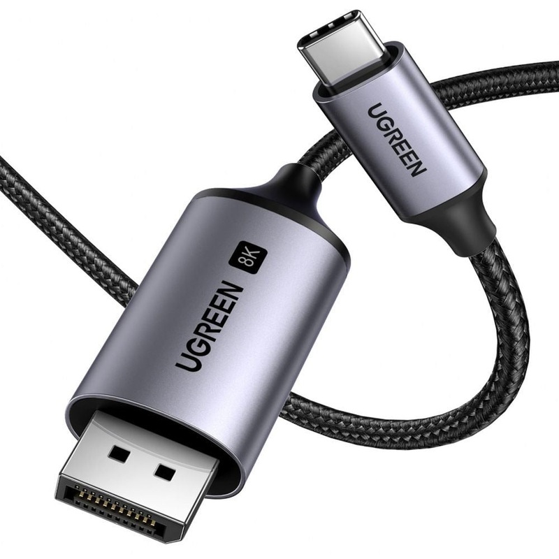 UGREEN 8K UHD USB-C to DP 1.4 (1m/2m) High-Speed Type C to DisplayPort Adapter Cable – Supports 32.4Gbps Transmission, 240Hz Refresh Rate, 3D Visuals & Dynamic HDR for TVs, Monitors, Projectors, Smartphones, Tablets, Laptops & Computers | CM556