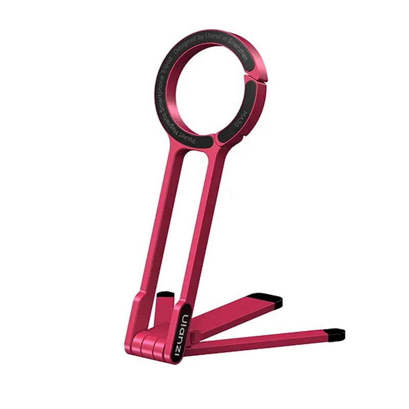 Ulanzi MA30 Foldable Portable Dual MagSafe Smartphone Tripod with Carabiner Mounted Hook for iPhone 12 – 15 / 16 Pro Max – Live Streaming, Online Meeting, Vlogging and Action Photography | M056, M060, M076, M077