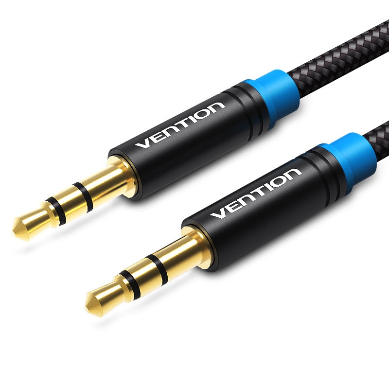 Vention Audio 3.5mm Male to Male Cotton Braided Cable (P350) AUX Cord for Computer, Smartphone, MP3, Car & Stereos