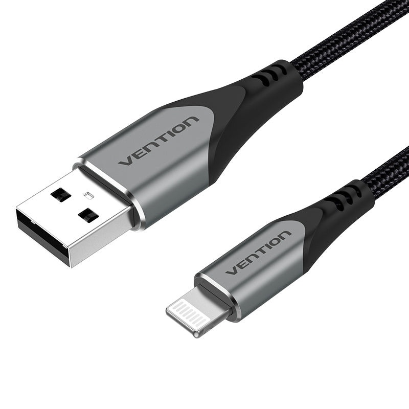 Vention USB 2.0 to Lightning Port Charging and Data Cable for Apple Phones and Tablets (Aluminum, Red, Purple) (0.5M, 1M, 1.5M, 2M) | LAB