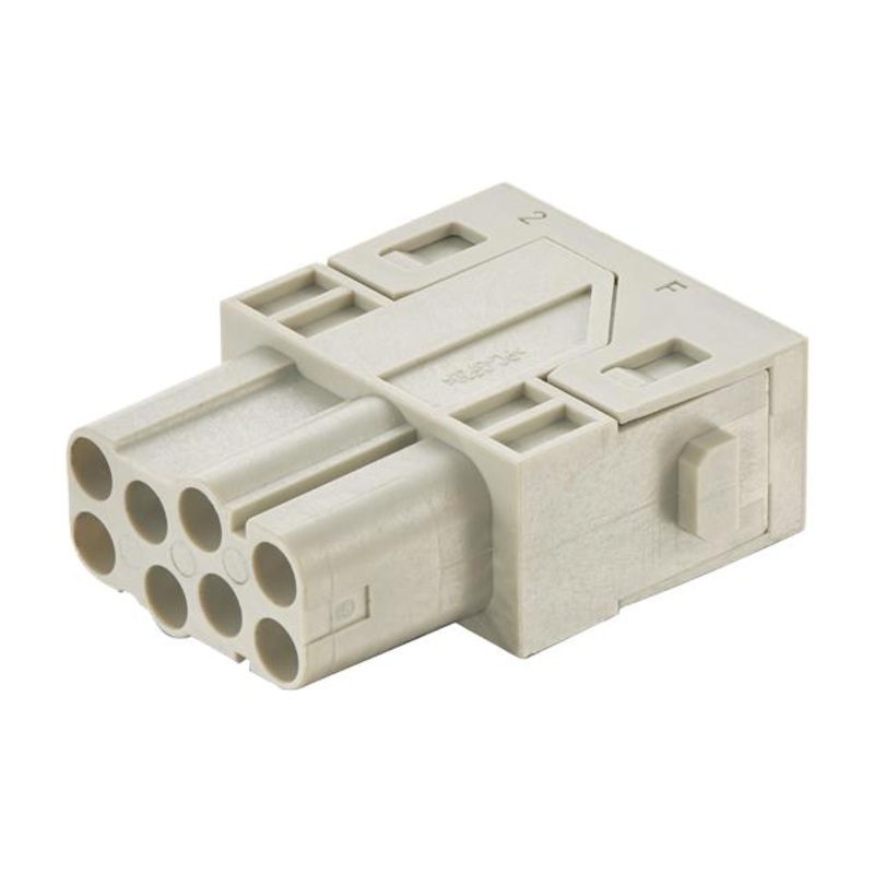 HARTING 09140085101 Heavy Duty Connector, Han EE Series, Module, 8 Contacts, Receptacle, Push In Socket