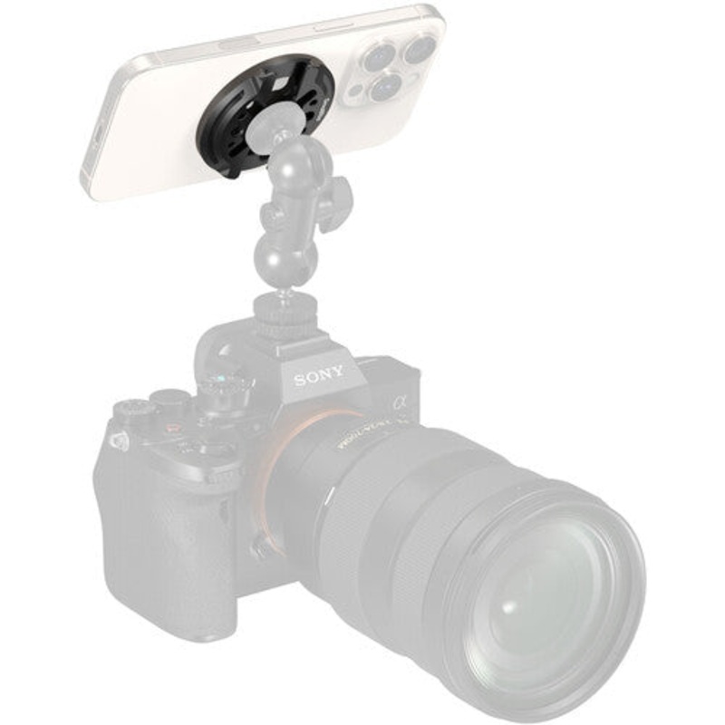 SmallRig MagSafe Phone Support Holder with 1/4-20 Threaded Hole Cold Shoe Mount, 360 Rotation / 160 Tilt, External SSD Clamp Holder for iPhones Attachment Accessories to Mirrorless, DSLR, Cinema Camera and Cages | 5155 | 5156 | 5157